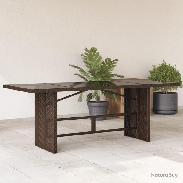 Table de dessus en verre marron 190x80x74 cm