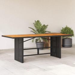Table de avec dessus en bois d'acacia noir 190x80x74 cm