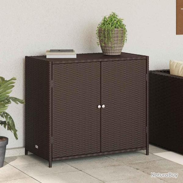 Armoire de rangement de marron 83x45x76cm r�sine tress�e