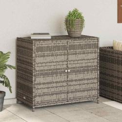 Armoire de rangement de gris 83x45x76 cm r&eacute;sine tress&eacute;e