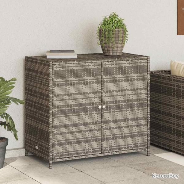 Armoire de rangement de gris 83x45x76 cm r�sine tress�e