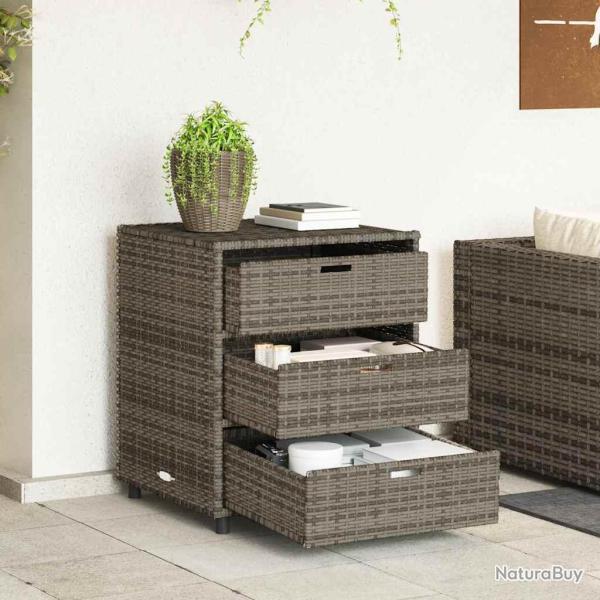 Armoire de rangement de gris 55x59x69 cm r�sine tress�e