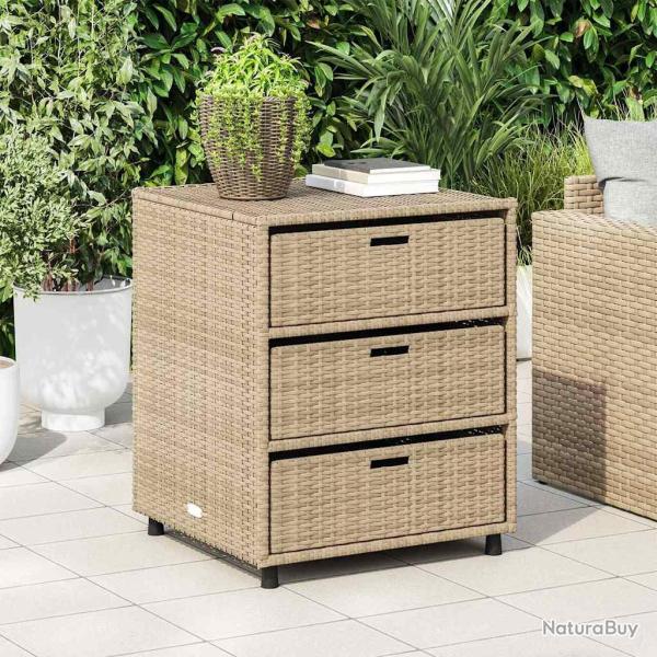 Armoire de rangement de beige 55x59x69 cm r�sine tress�e