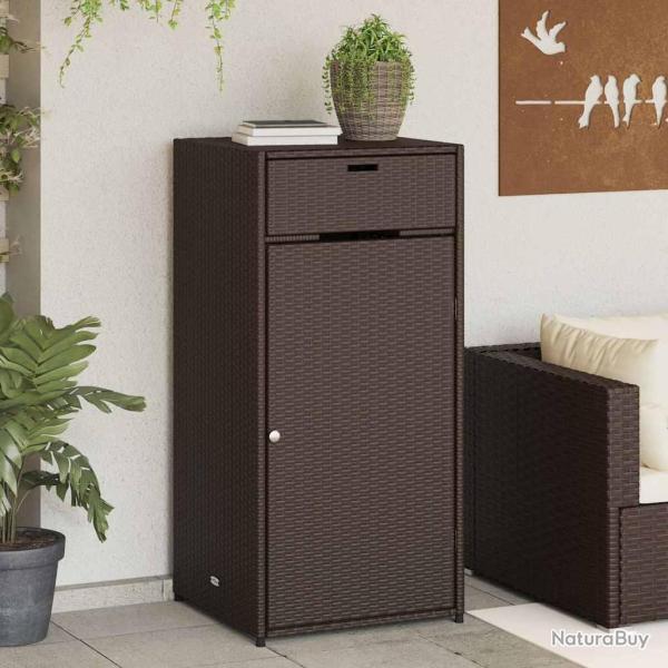 Armoire de rangement marron 55x55x111 cm r�sine tress�e