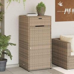 Armoire de rangement de beige 55x55x111cm r&eacute;sine tress&eacute;e