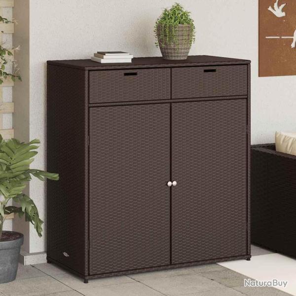 Armoire de rangement marron 105x55x113 cm r�sine tress�e