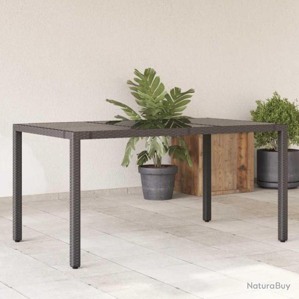 Table de dessus en verre Noir 150x90x75cm R�sine tress�e