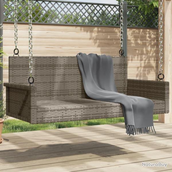 Balancelle gris 119x56x48 cm r�sine tress�e