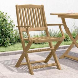 Chaises pliantes, lot de 2, en bois d'acacia massif, 58 &times; 54,5 &times; 90 cm