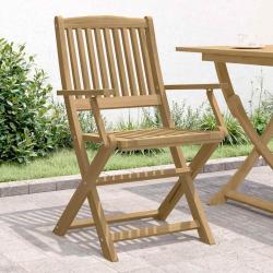 Chaises pliables de lot de 4 bois massif d'acacia