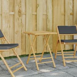 Table de pliable 55x55x75 cm bambou