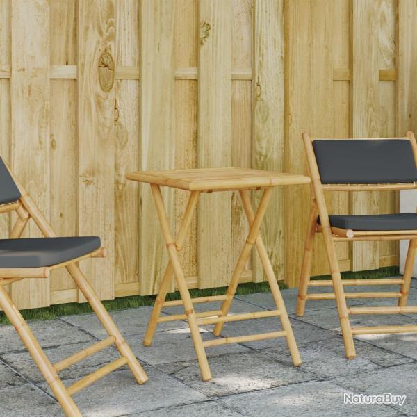 Table de pliable 55x55x75 cm bambou