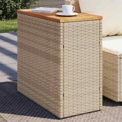 Table d'appoint de dessus en bois beige 58x27,5x55 cm