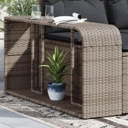 &Eacute;tag&egrave;res de rangement 2 pcs gris r&eacute;sine tress&eacute;e