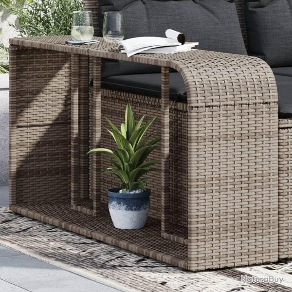 �tag�res de rangement 2 pcs gris r�sine tress�e