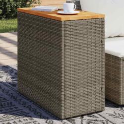 Table d'appoint de dessus en bois gris 58x27,5x55 cm