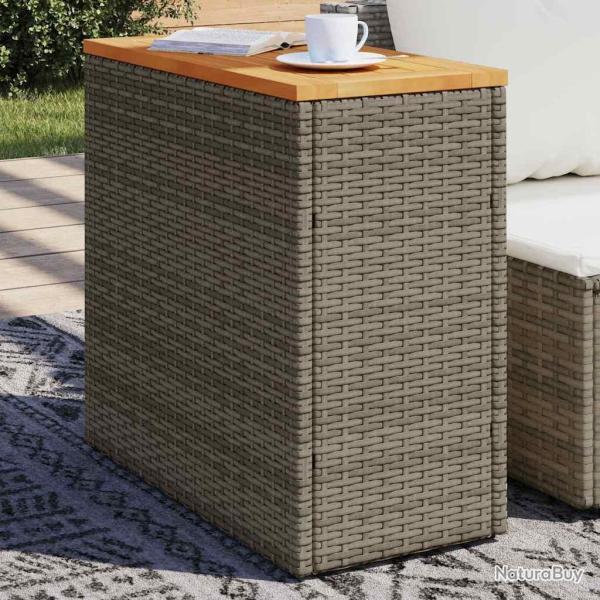 Table d'appoint de dessus en bois gris 58x27,5x55 cm