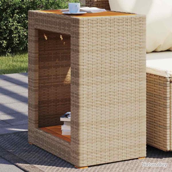 Table d'appoint de dessus en bois beige 60x40x75 cm
