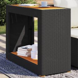 Table d'appoint de dessus en bois noir 100x40x75 cm