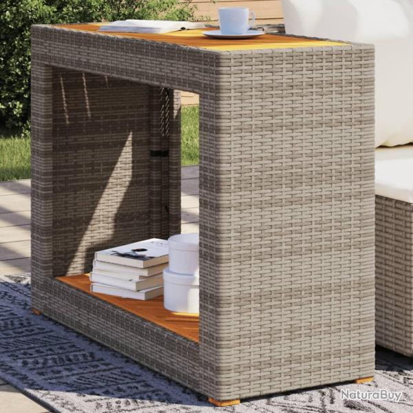 Table d'appoint de dessus en bois gris 100x40x75 cm