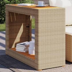 Table d'appoint de dessus en bois beige 100x40x75 cm