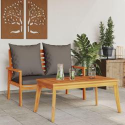 Ensemble de avec coussin bois massif acacia