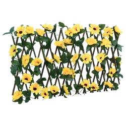 Treillis de lierre artificiel extensible jaune 180x20 cm