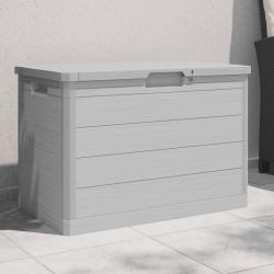 Bo&icirc;te &agrave; coussins d'ext&eacute;rieur gris 77,5x44,5x53 cm polypropyl&egrave;ne