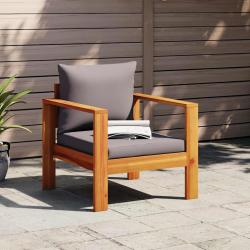 Chaise de avec coussins bois massif d'acacia