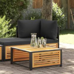 Table de 68x68x30 cm bois massif d'acacia