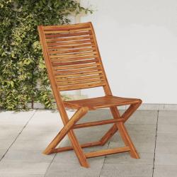 Chaises pliantes, 2 pi&egrave;ces, en bois massif d'acacia