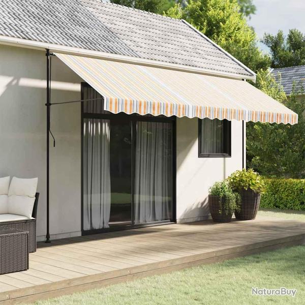 Tissu de remplacement pour auvent orange et bleu 4,5x3,5 m polyester