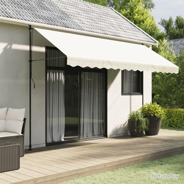 Tissu de remplacement de cantonni�re d'auvent rayure cr�me 4 m