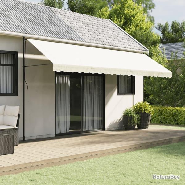 Tissu de remplacement de cantonni�re d'auvent rayure cr�me 5 m