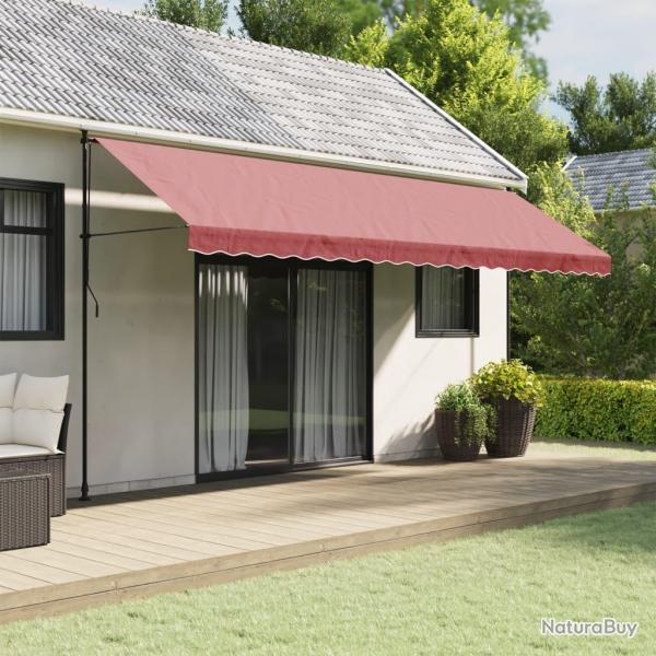 Tissu de remplacement de cantonni�re d'auvent rayure bordeaux