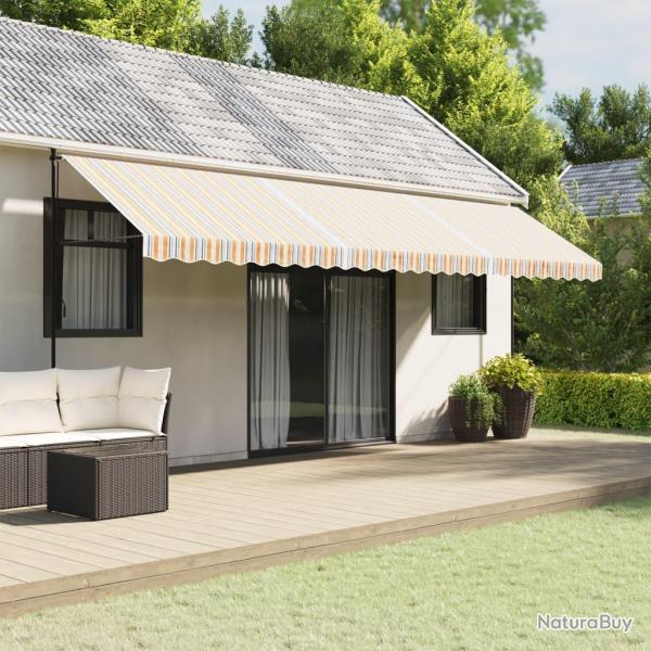 Tissu de remplacement de cantonni�re d'auvent multicolore 6 m