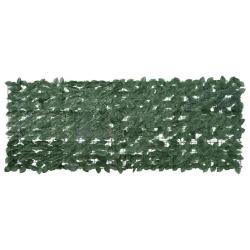 &Eacute;cran de balcon avec feuilles vert fonc&eacute; 200x75 cm