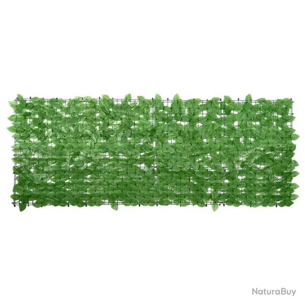�cran de balcon avec feuilles vert 200x75 cm