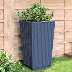 Jardini&egrave;res 2 pcs bleu gris 32,5x32,5x57 cm PP