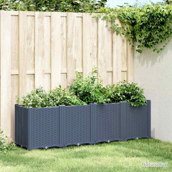 Jardini�re bleu gris 160x40x53 cm PP