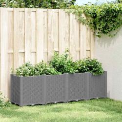 Jardini&egrave;re gris clair 160x40x53 cm polypropyl&egrave;ne