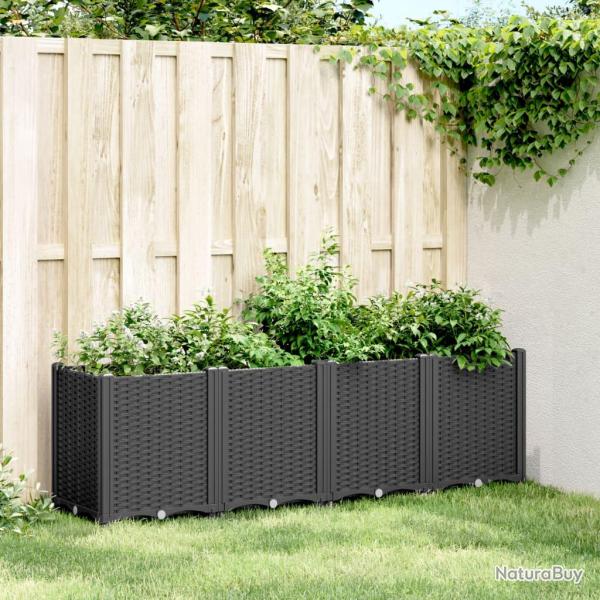 Jardini�re noir 160x40x53 cm polypropyl�ne