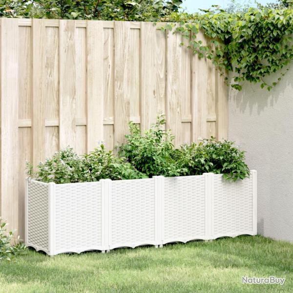 Jardini�re blanc 160x40x53 cm polypropyl�ne