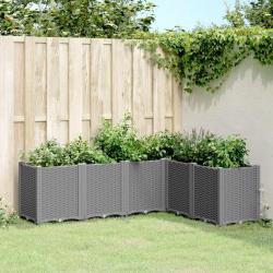Jardini&egrave;re gris clair 160x120x53 cm polypropyl&egrave;ne