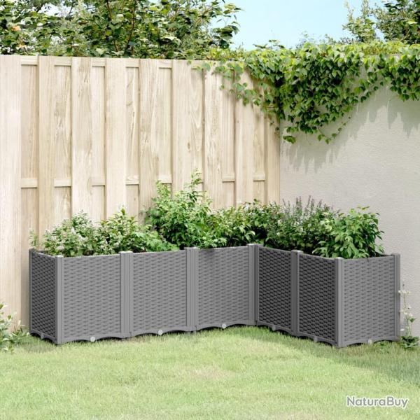 Jardini�re gris clair 160x120x53 cm polypropyl�ne