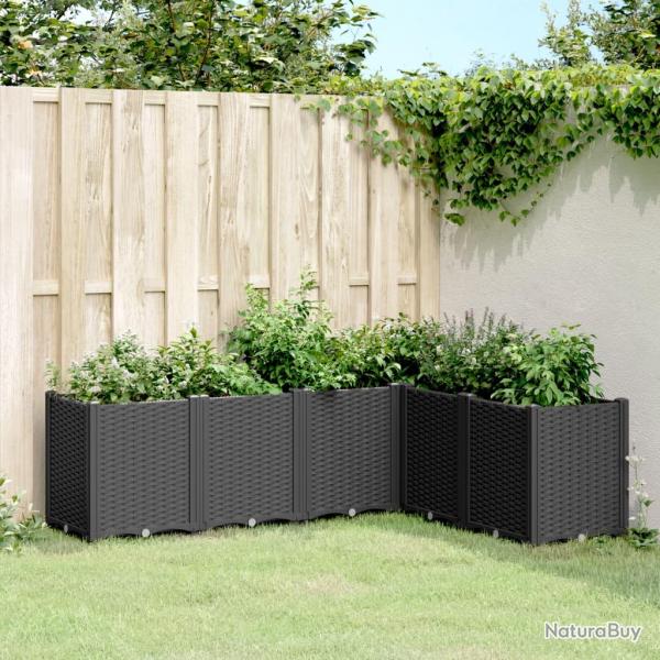 Jardini�re noir 160x120x53 cm polypropyl�ne