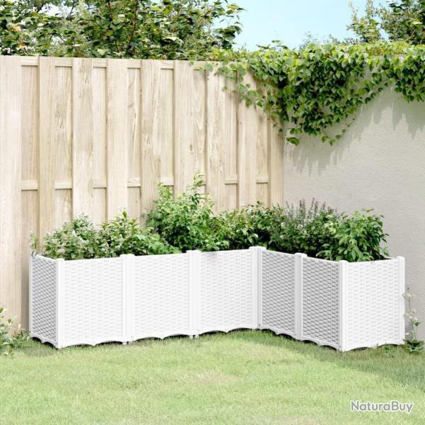 Jardini�re blanc 160x120x53 cm polypropyl�ne