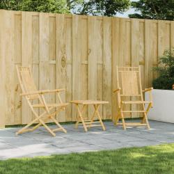 Chaises pliables de lot de 2 53x66x99 cm bambou
