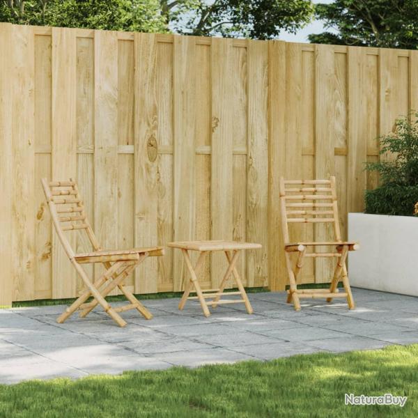 Chaises pliables de lot de 2 43x54x88 cm bambou