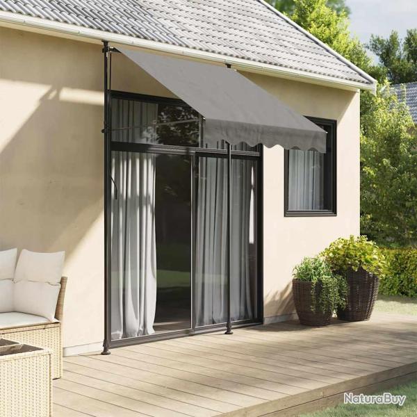 Auvent r�tractable anthracite 150x150 m tissu et acier